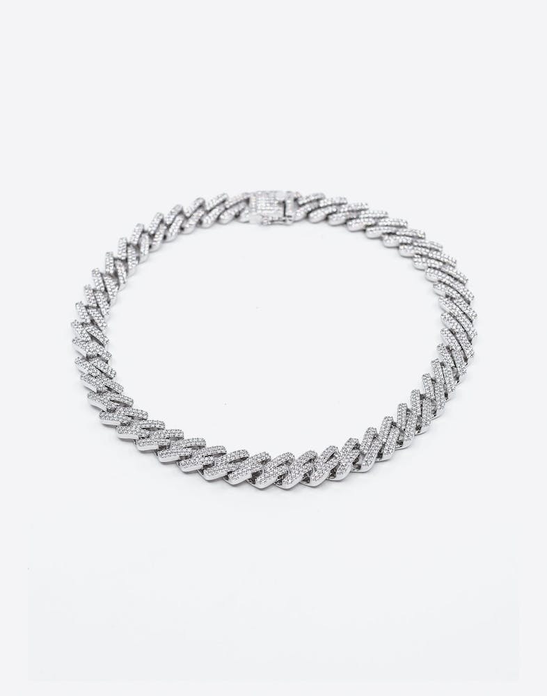 Saint Morta Interlink 20" Necklace Iced White Gold thumbnail - 4