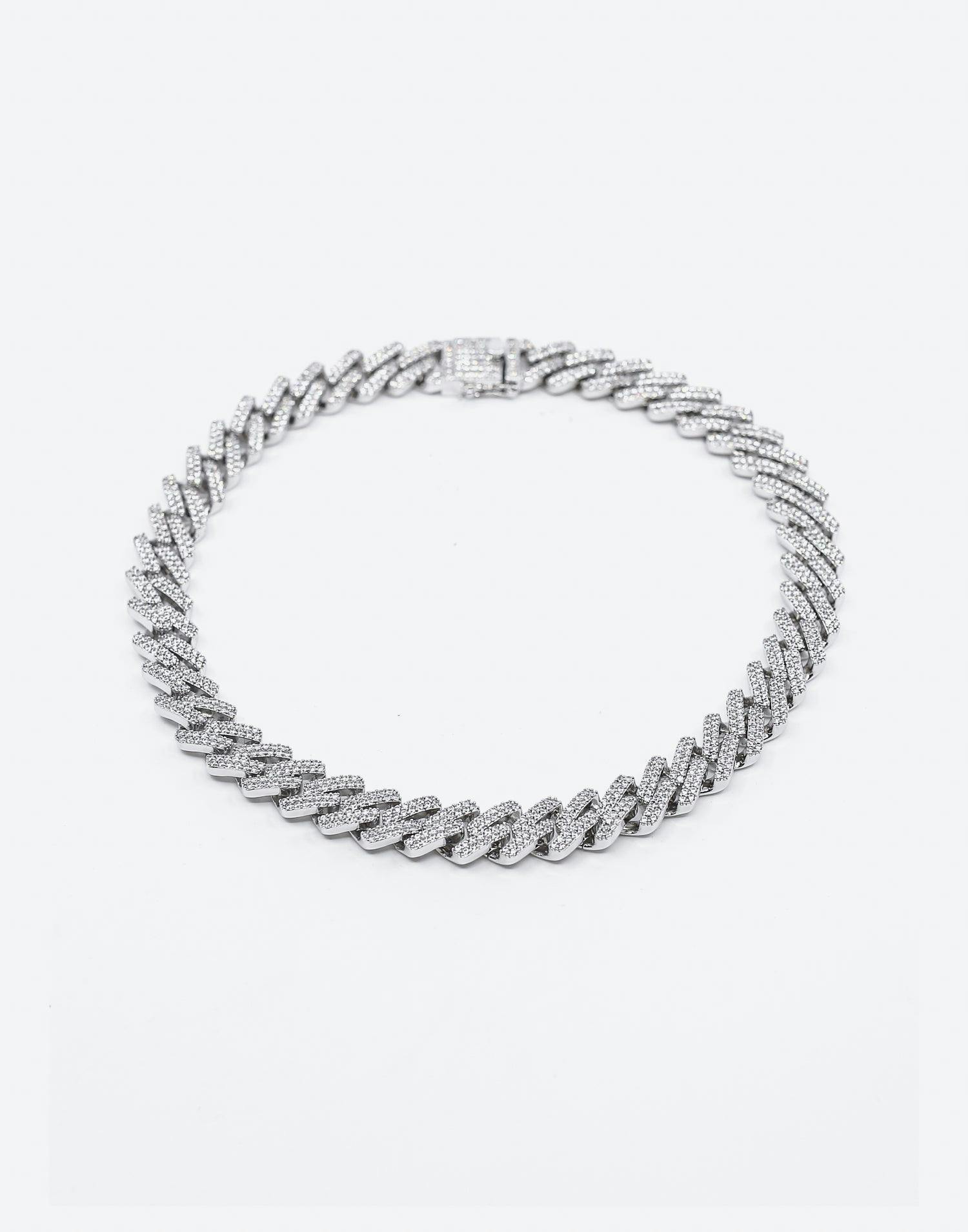 Saint Morta Interlink 20" Necklace Iced White Gold