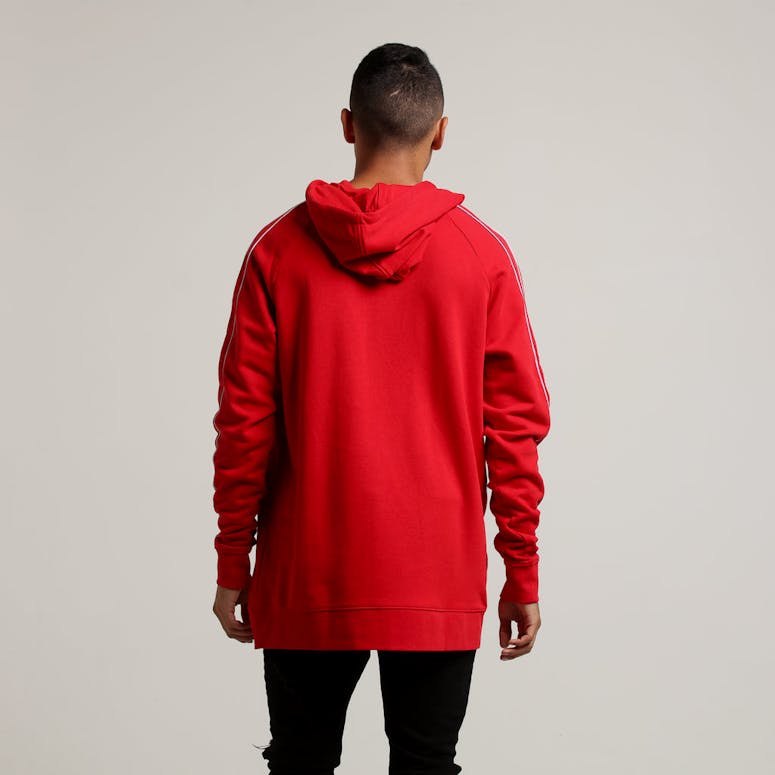 Carré Lignes Hooded Sweat Red