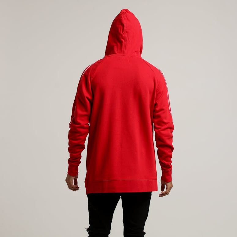 Carré Lignes Hooded Sweat Red