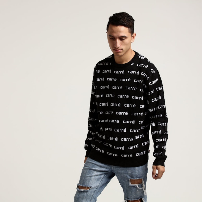 Carré Viera Knitted Jersey Crew Black