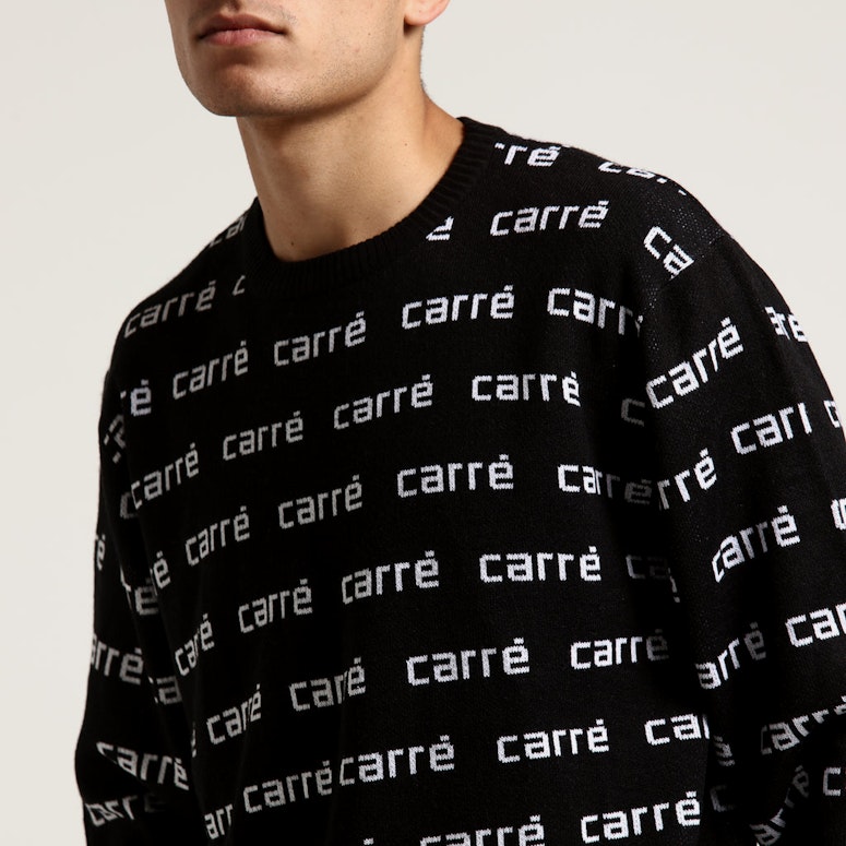 Carré Viera Knitted Jersey Crew Black