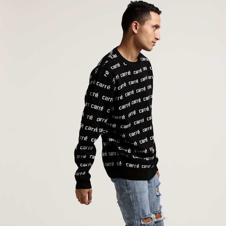 Carré Viera Knitted Jersey Crew Black