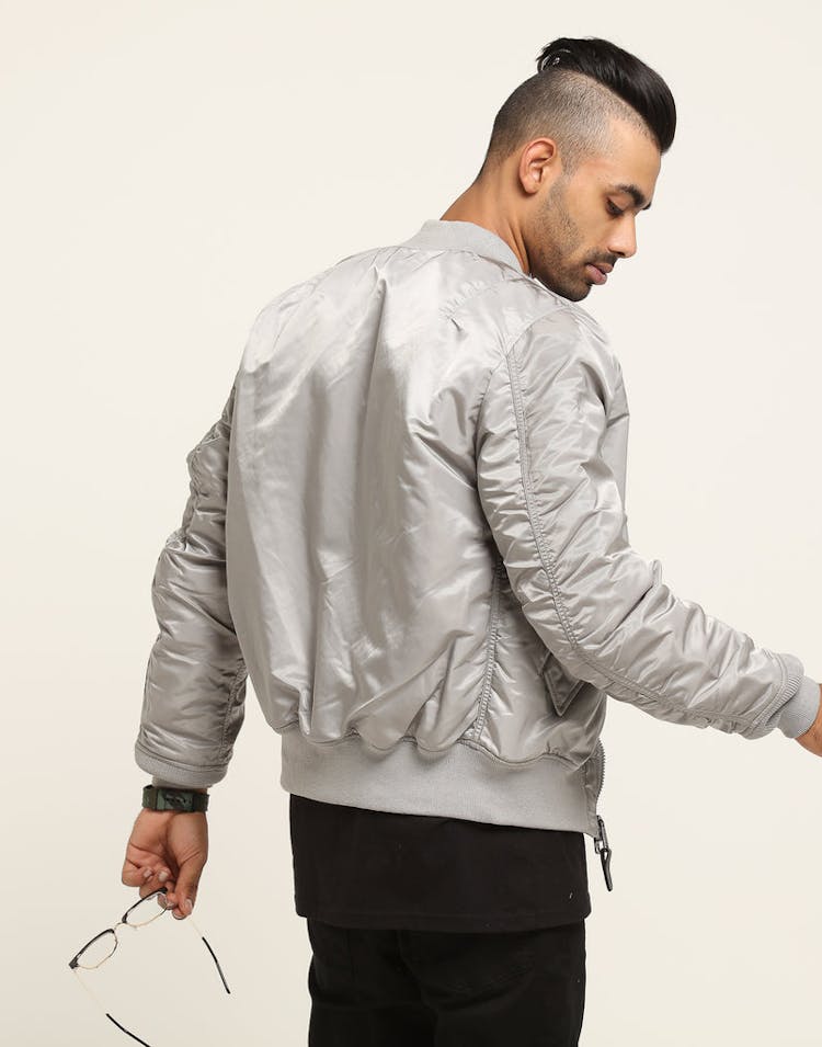 Alpha Industries MA-1 Slim Fit Flight Jacket Silver
