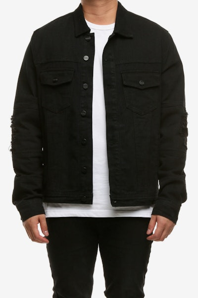 Nana Judy Sawyer Distressed Denim Jacket Washed Black
