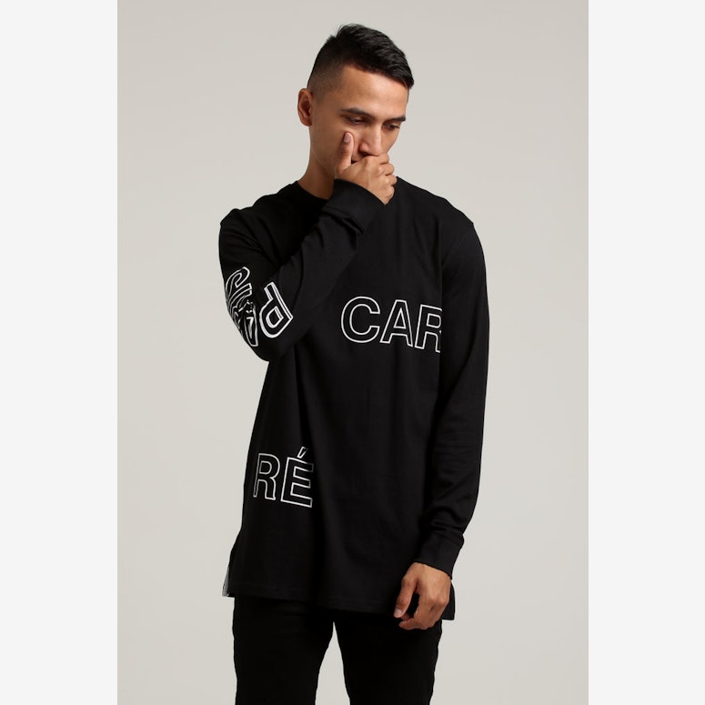 Carré Placement Divise LS Tee Black