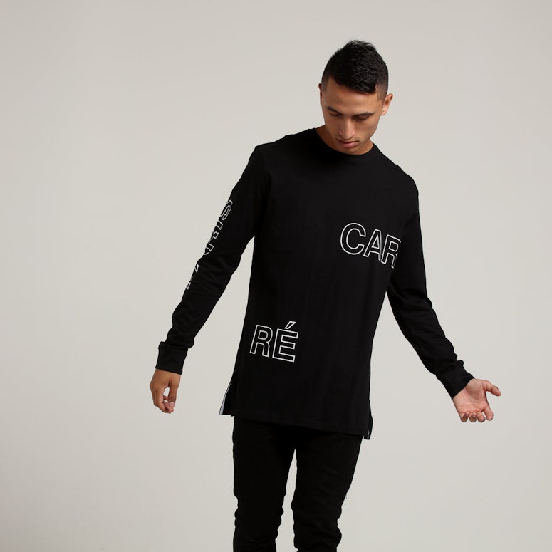 Carré Placement Divise LS Tee Black