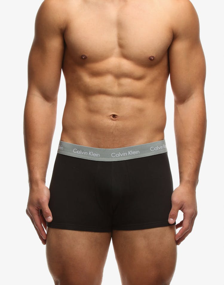 Calvin Klein Mens Low Rise Trunk 3 Pack Black/Multi-Coloured