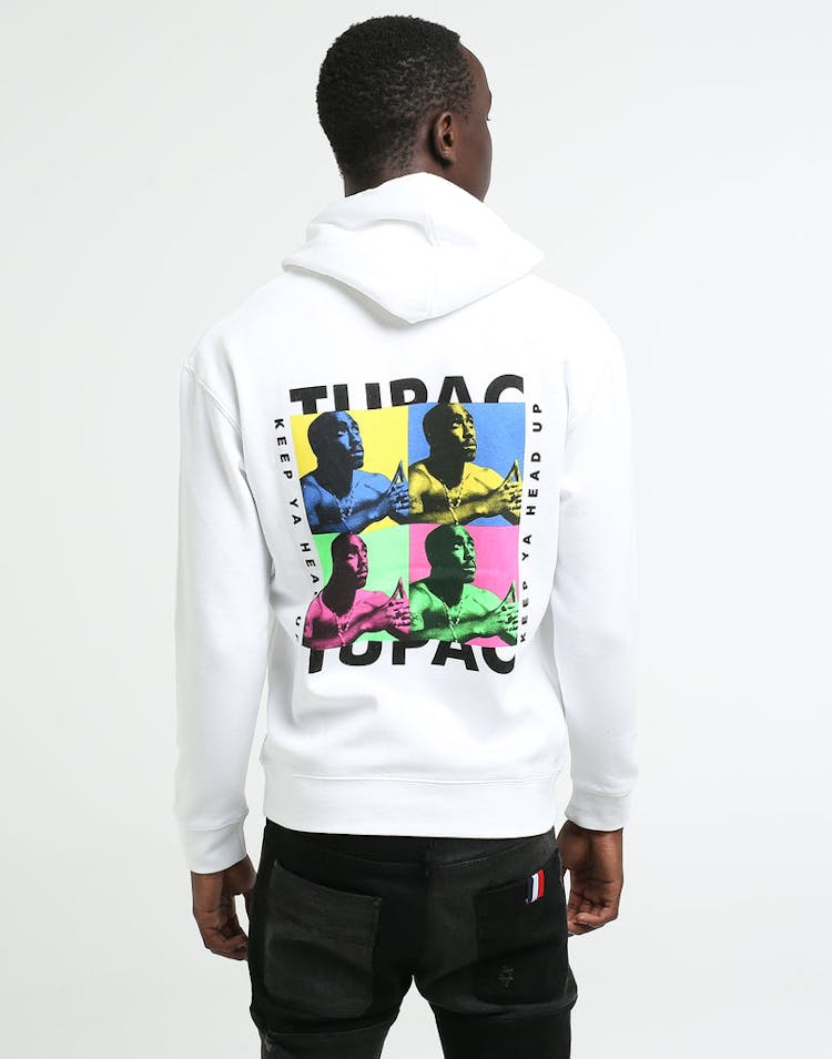 Tupac Keep Ya Head Up Hoodie White