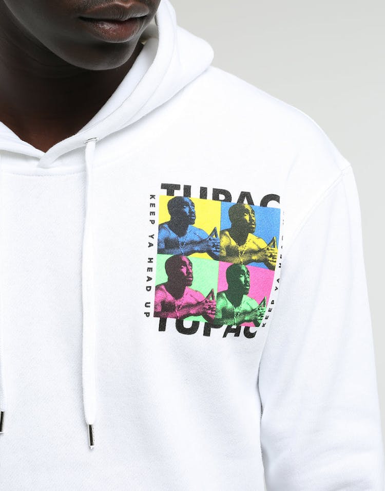 Tupac Keep Ya Head Up Hoodie White