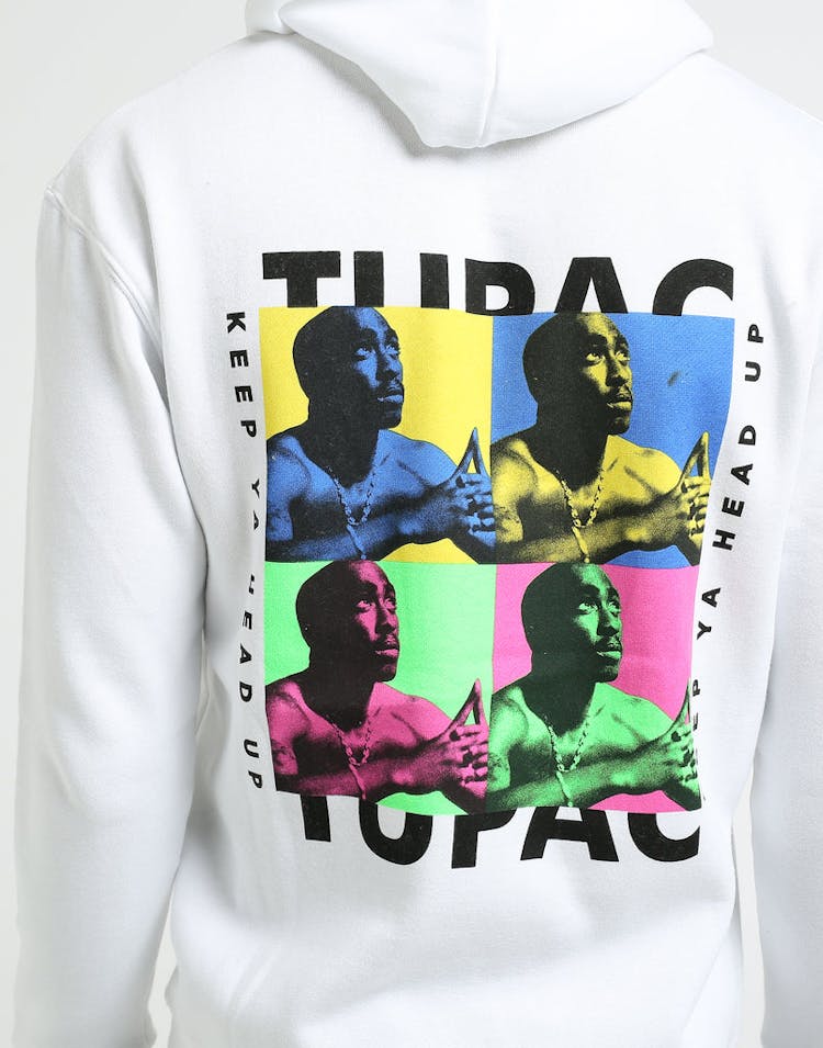 Tupac Keep Ya Head Up Hoodie White