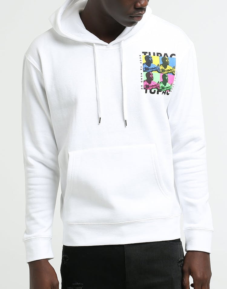 Tupac Keep Ya Head Up Hoodie White