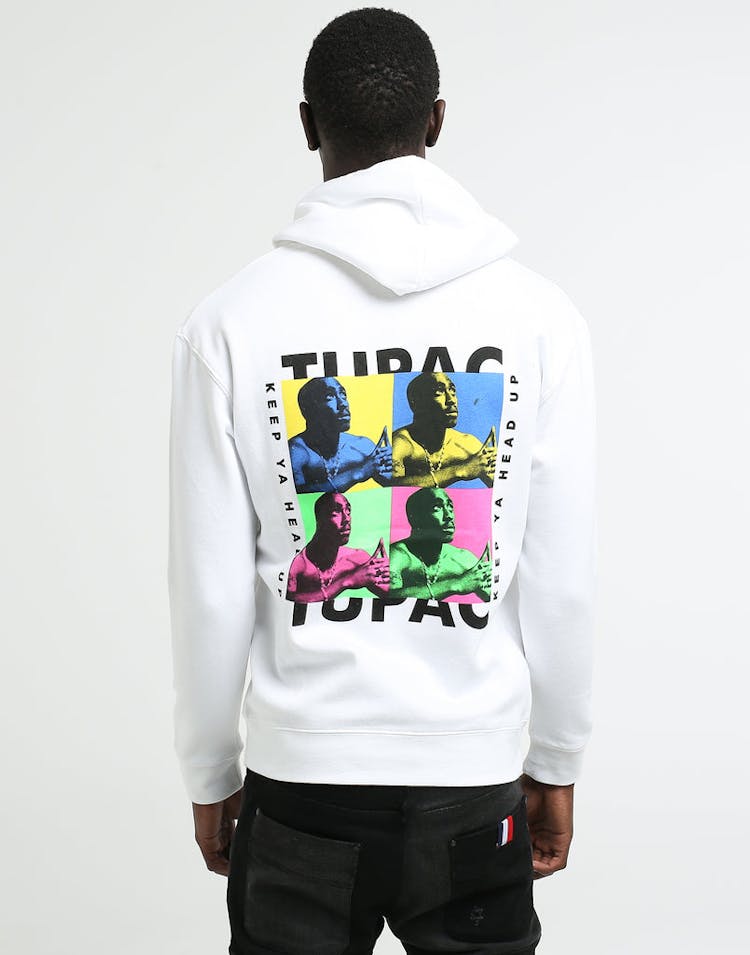 Tupac Keep Ya Head Up Hoodie White