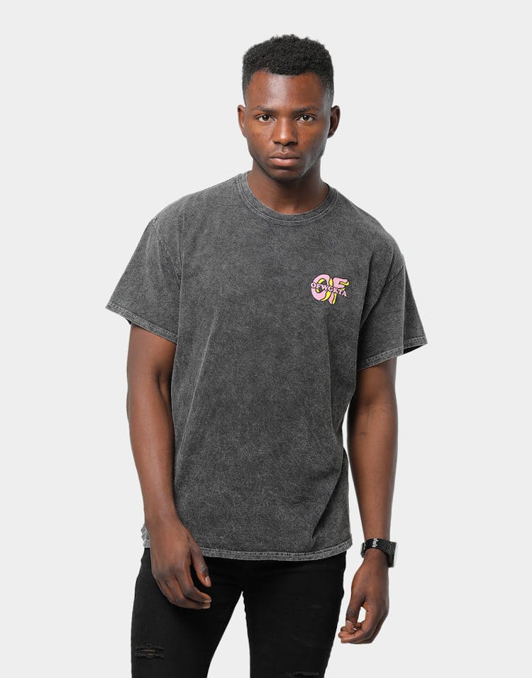 Odd Future Vintage Overdyed OF Logo Tee Black Wash