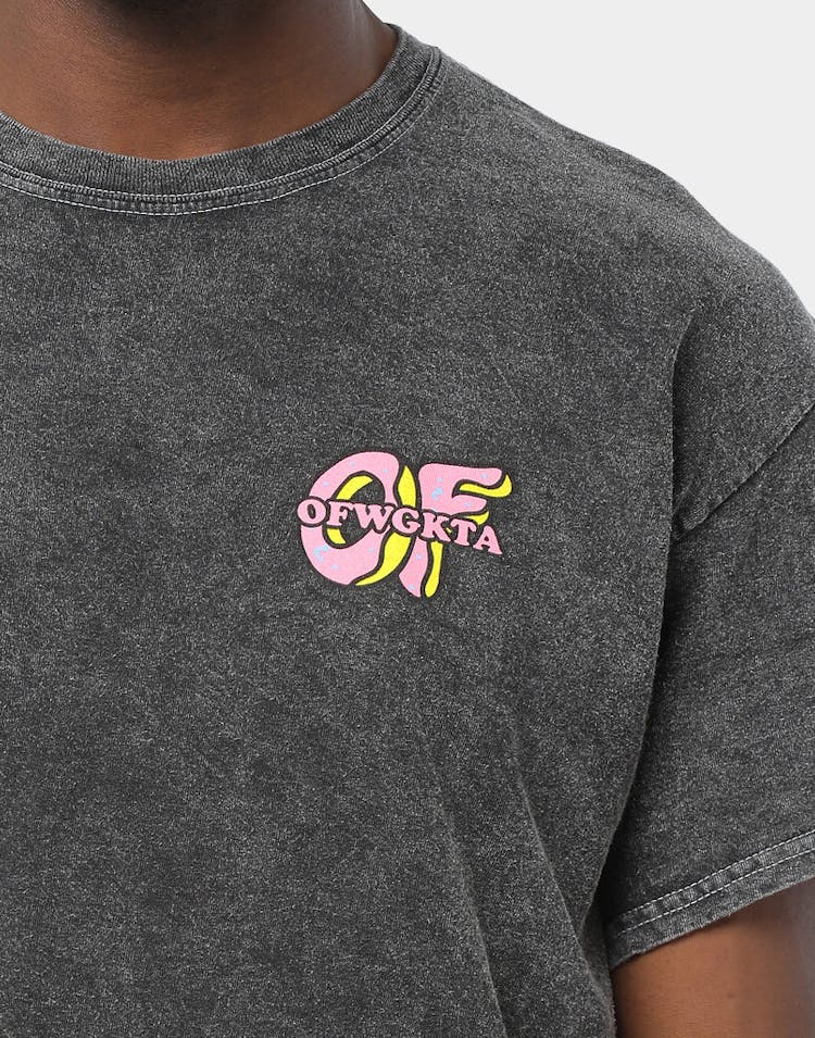 Odd Future Vintage Overdyed OF Logo Tee Black Wash