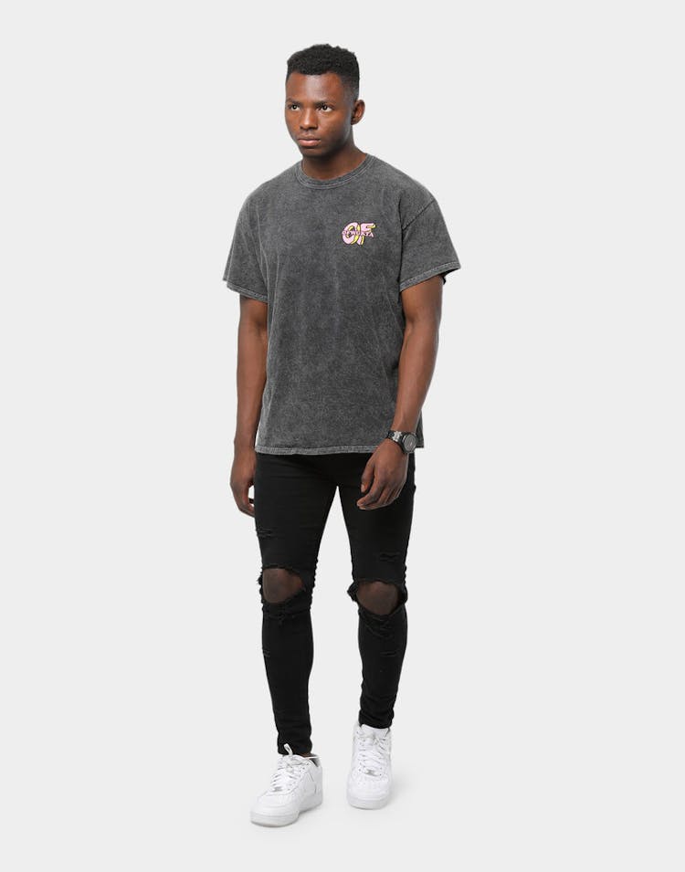 Odd Future Vintage Overdyed OF Logo Tee Black Wash