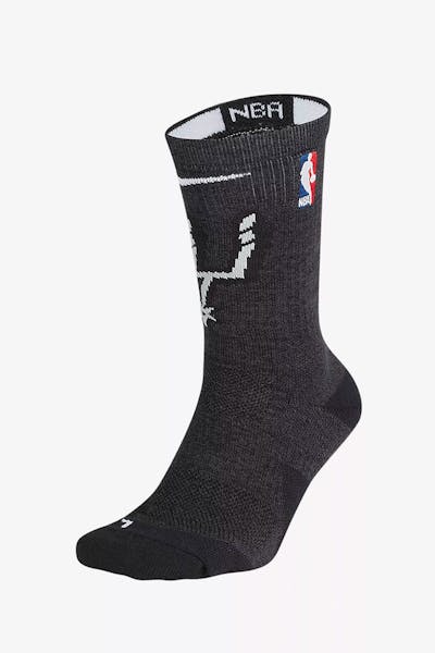 Nike San Antonio Spurs Elite Crew Sock Black/Silver/White