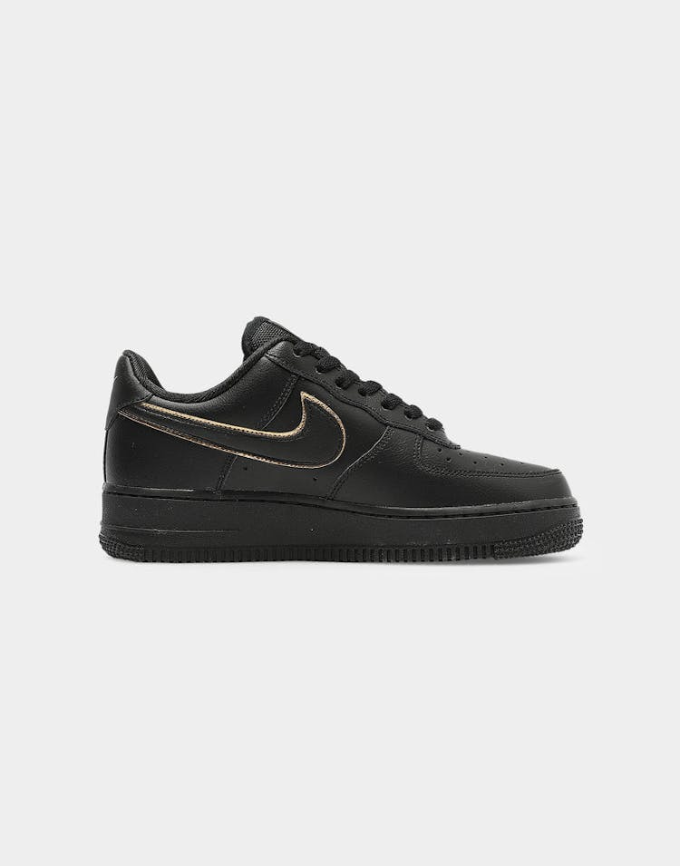Nike Women's Air Force 1 '07 Essential Black/Gold/Black
