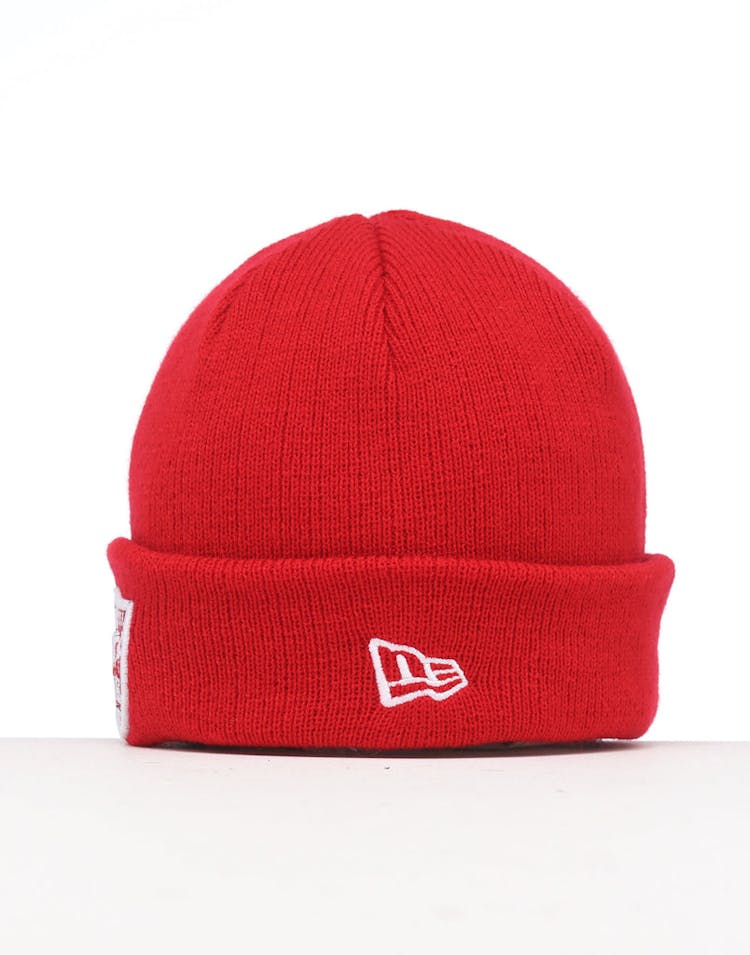 New Era Infant Raiders 6 Dart Cuff Beanie Scarlet/White
