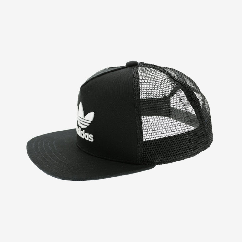 Adidas Originals Women's Trefoil Flat Peak Trucker Black