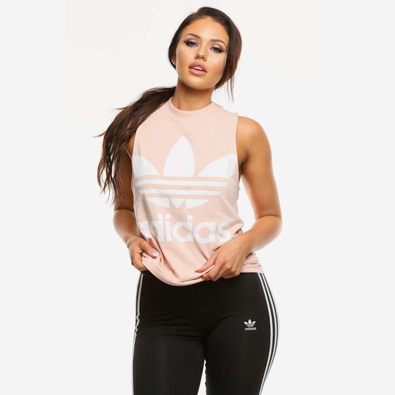 Adidas Women's Trefoil Tank Pink/White