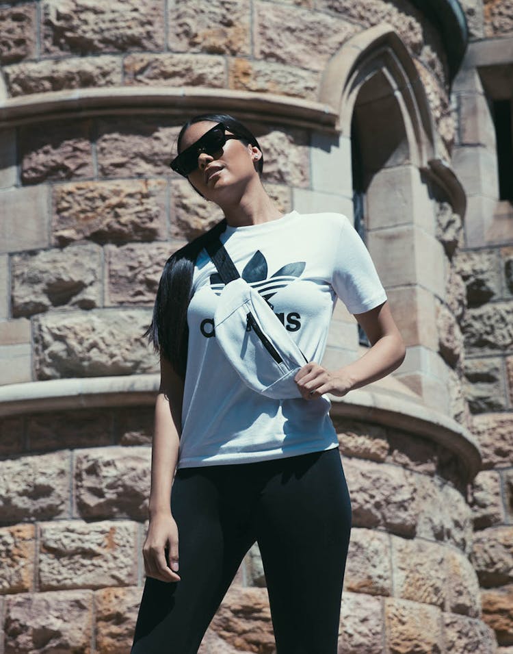 Adidas Women's Trefoil Tee White/Black