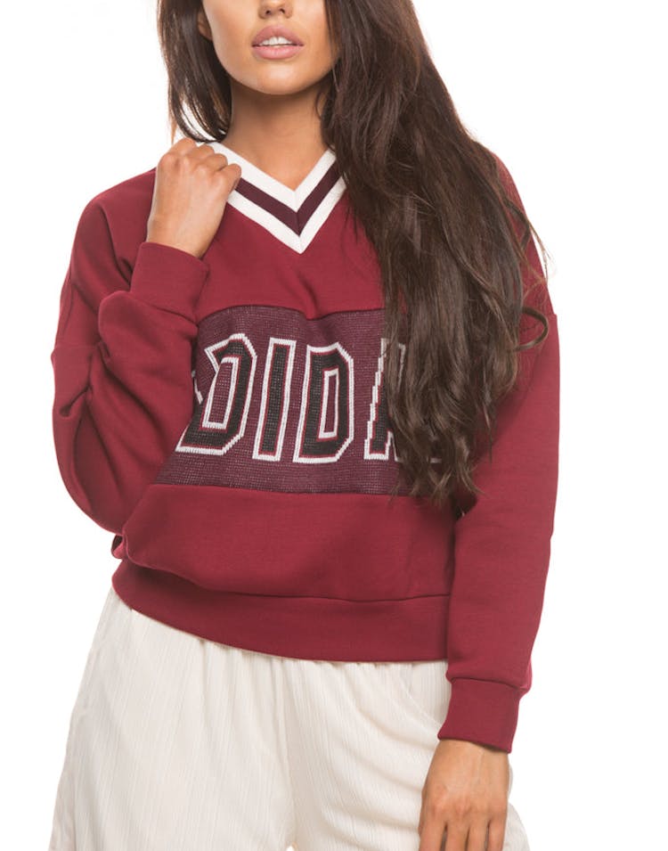 ADIDAS WOMENS ADIBREAK SWEAT BURGUNDY