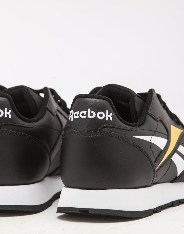 Reebok CL Leather Vector Black/White/Yellow