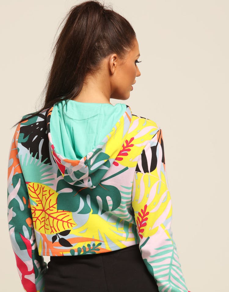 Adidas Women's Floral Graphic Sweatshirt Multi-Coloured