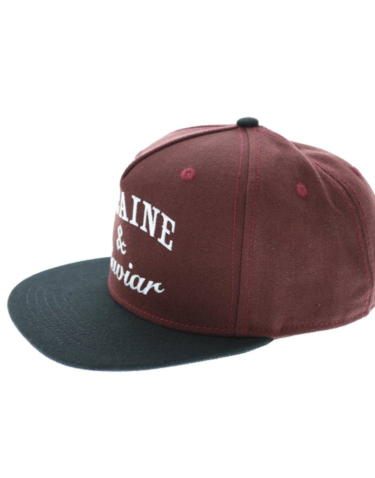 Cocaine & Caviar Snapback Burgundy/black
