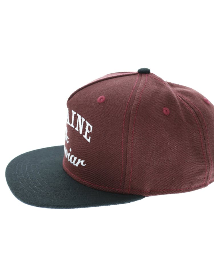Cocaine & Caviar Snapback Burgundy/black
