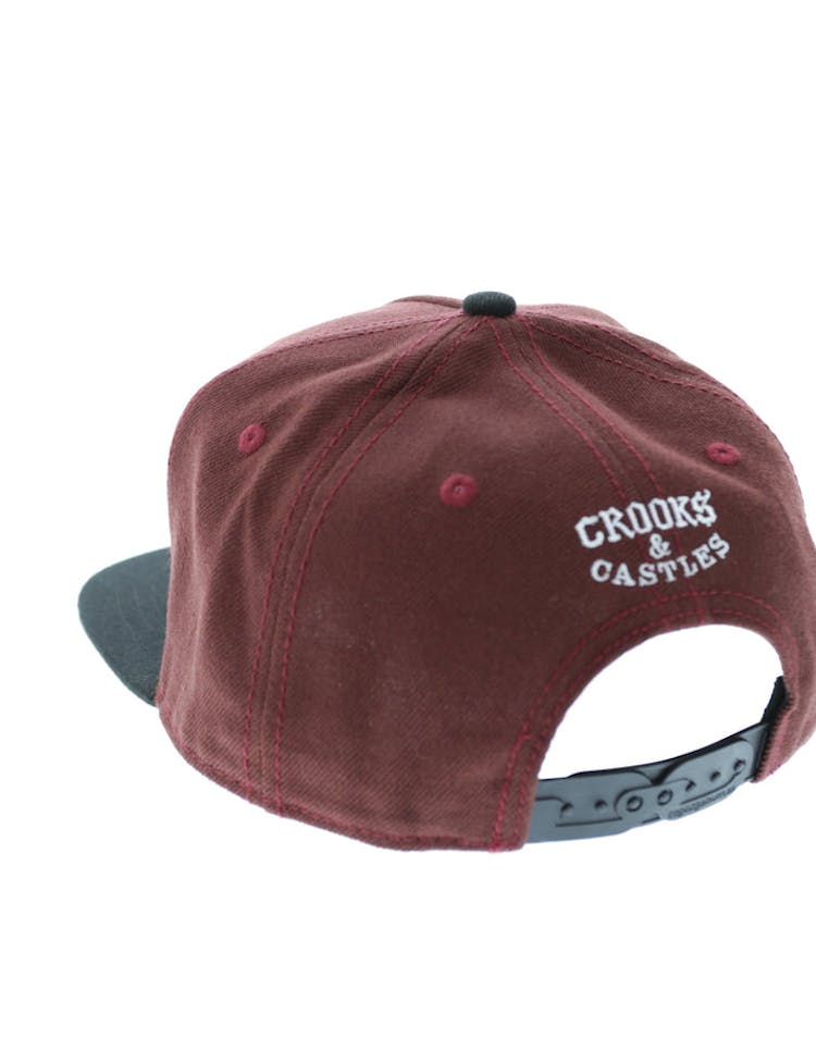 Cocaine & Caviar Snapback Burgundy/black