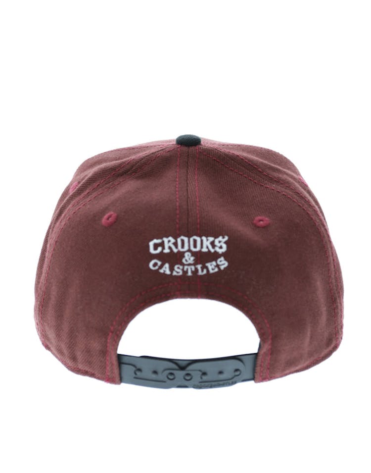 Cocaine & Caviar Snapback Burgundy/black