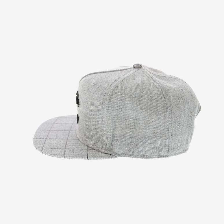 Crooks & Castles Hybrid C Grid Snapback Grey Speckle