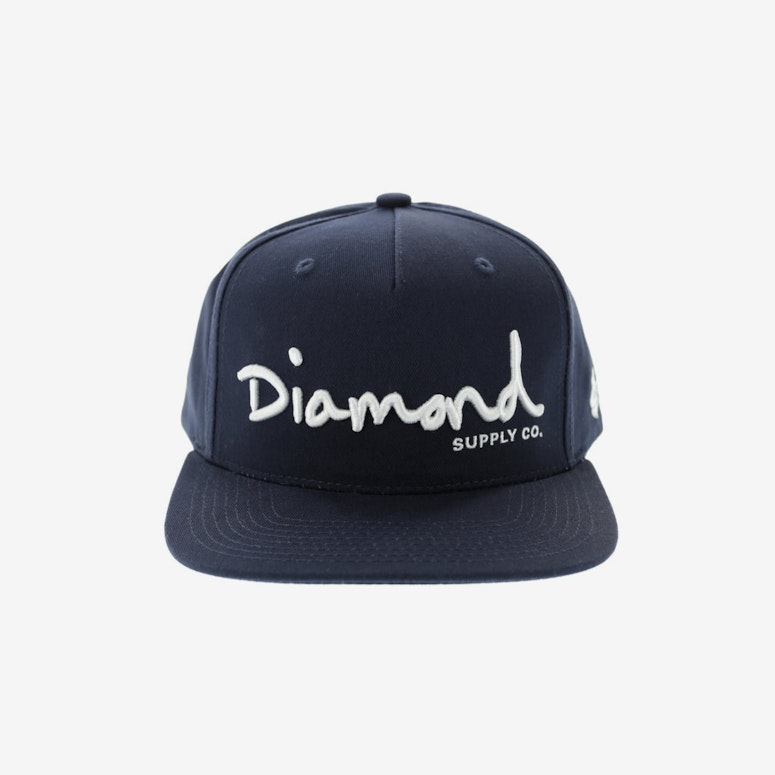 Diamond Supply OG Script Snapback Navy
