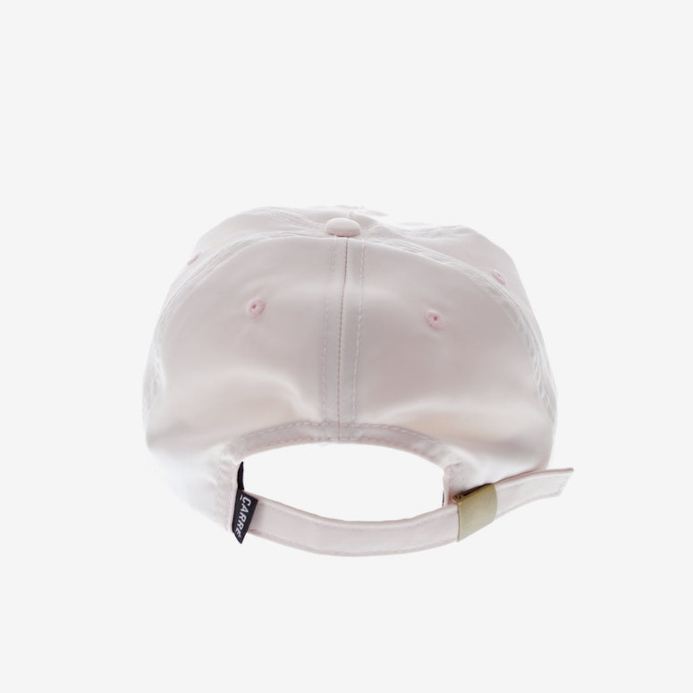 Carré Staple Script Satin Strapback Peach/White