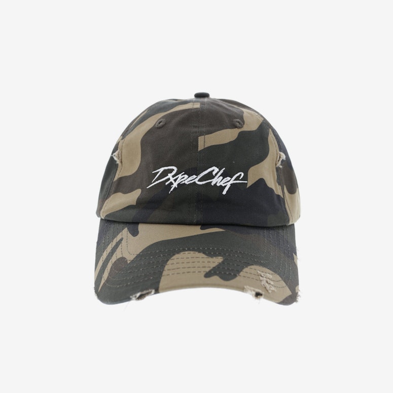 Dxpe Chef Distressed Logo Snapback Camo