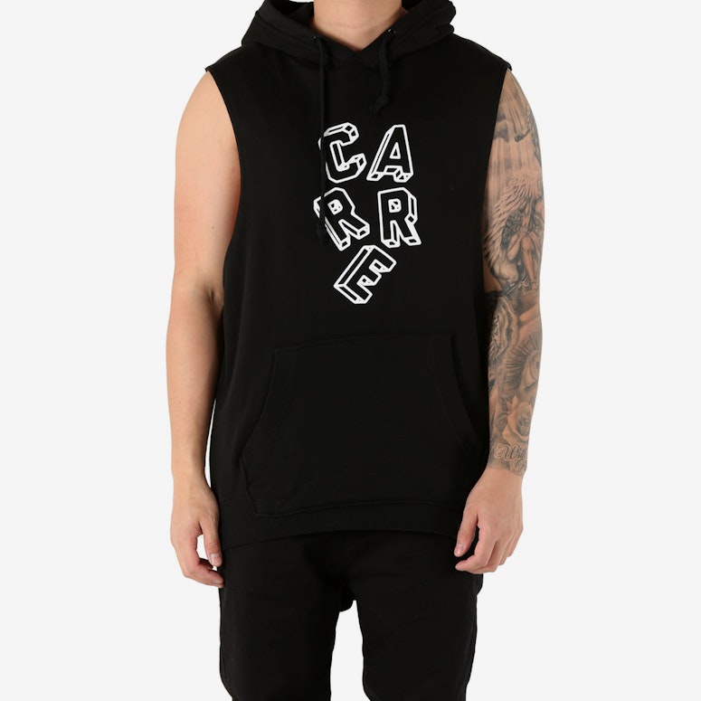 Carré Block Sleeveless Hood Black