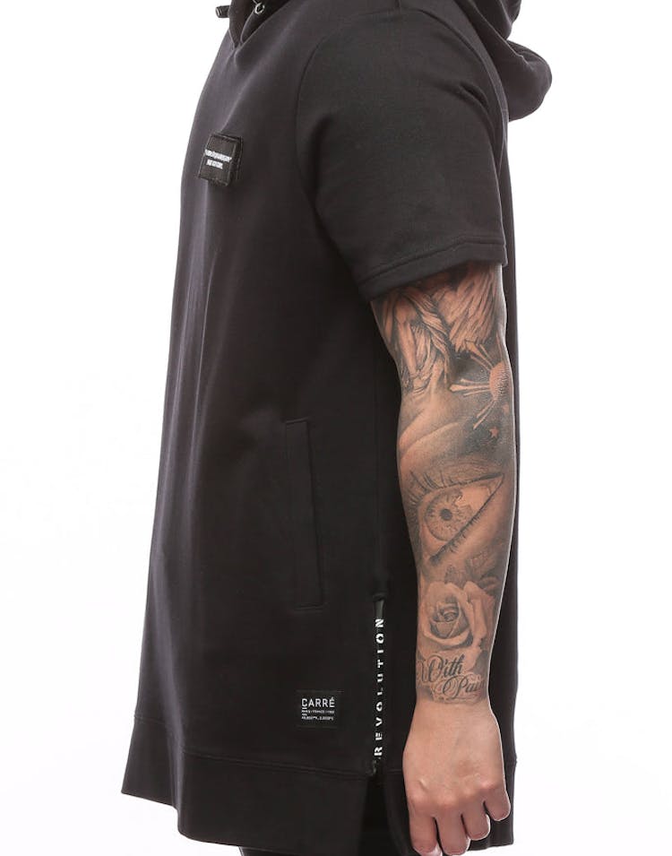 Carré Tactique SS Hoodie Black/Black