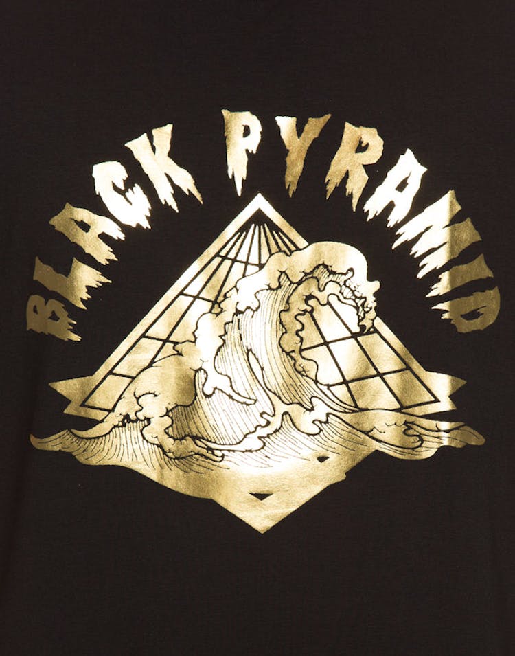 Black Pyramid Logo Wave Tee Black Gold