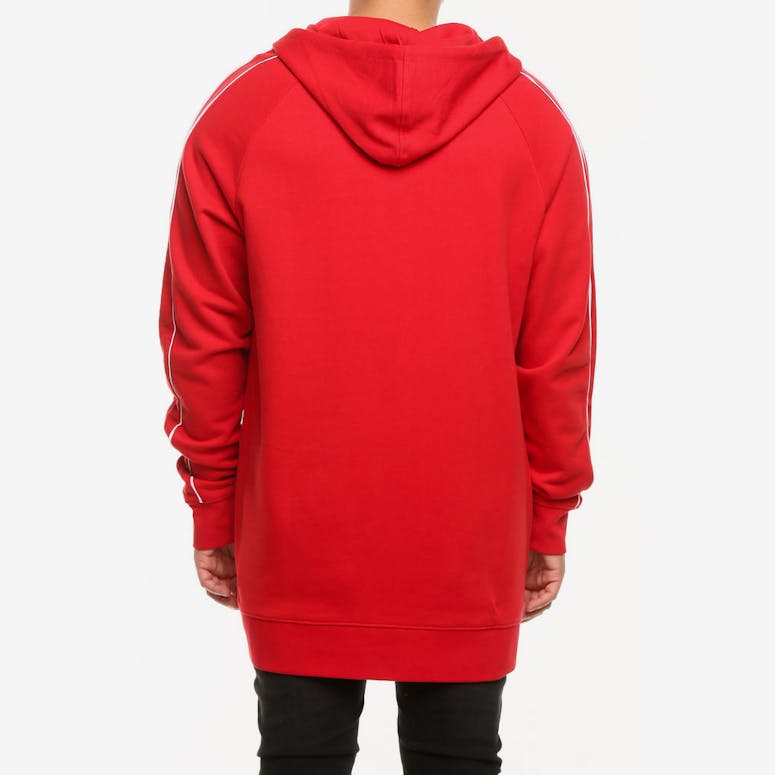 Carré Lignes Hooded Sweat Red