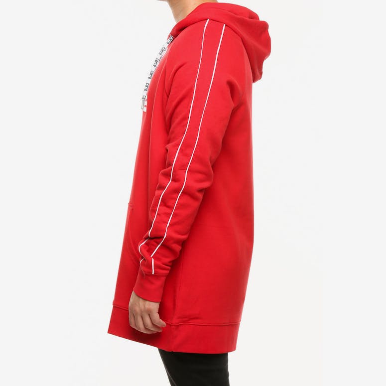 Carré Lignes Hooded Sweat Red