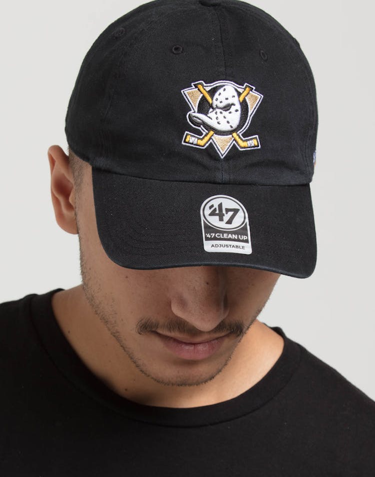 47 Brand Anaheim Ducks Clean Up Strapback Black