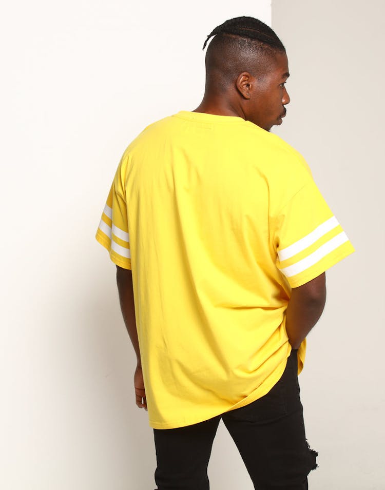New Slaves Parallax Tee Yellow/White