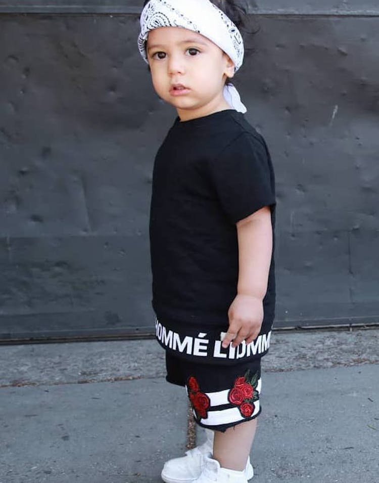 Lil Hommé Signal Quilted SS Sweater Black