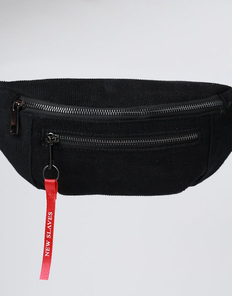 New Slaves Corduroy Bum Bag Black