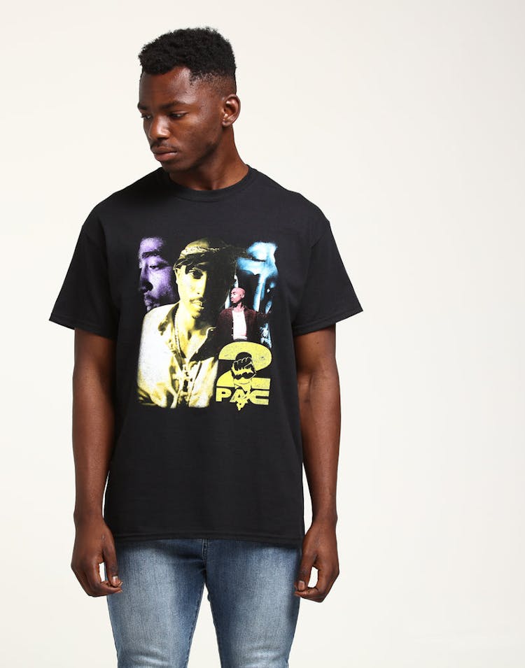 Tupac Collage Vintage Tee Black