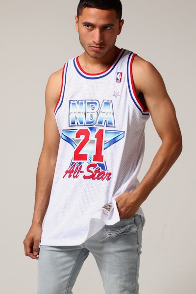 Mitchell & Ness 1991 NBA Allstars Dominique Wilkins #21 NBA Jersey White
