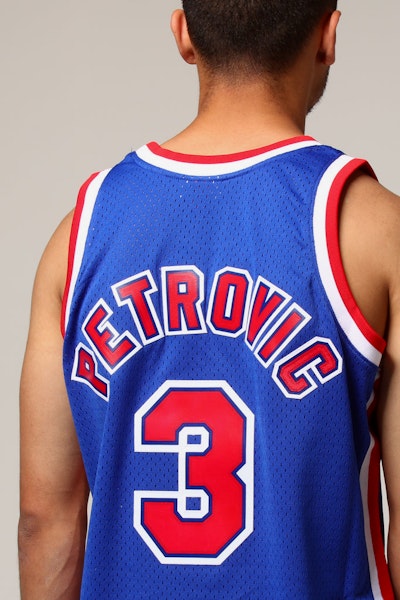 Mitchell & Ness New Jersey Nets Dražen Petrović #3 NBA Jersey Royal