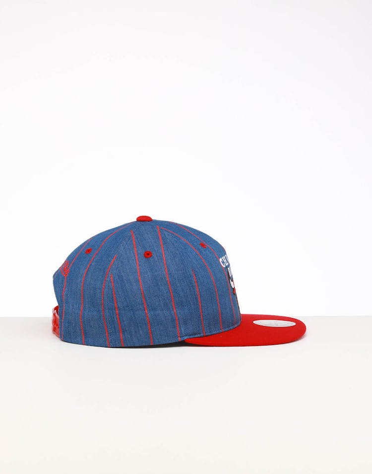 Mitchell & Ness Chicago Bulls Low Crown Retro Snapback Denim Pinstripe